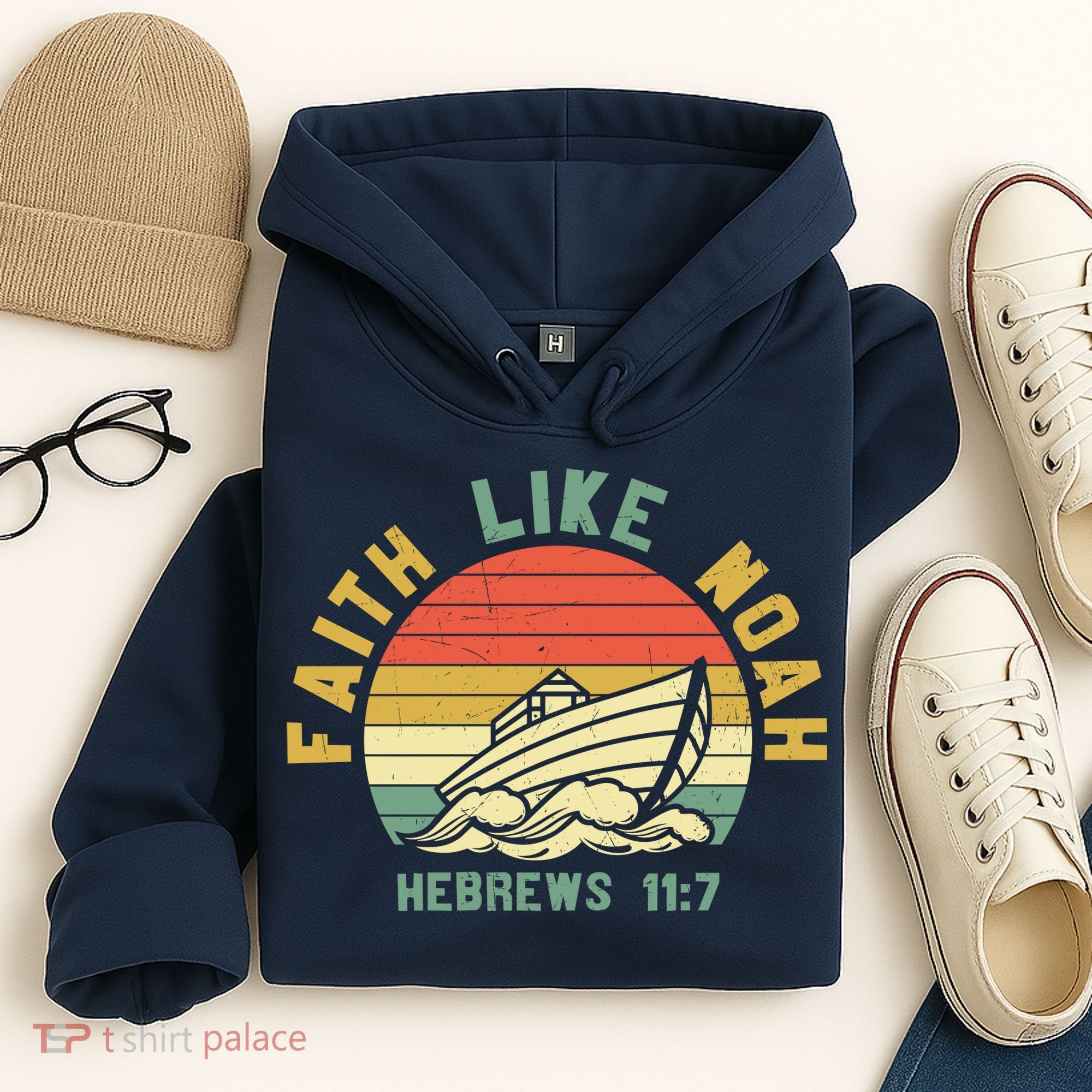 Faith Like Noah Hebrews Sunset Hoodie