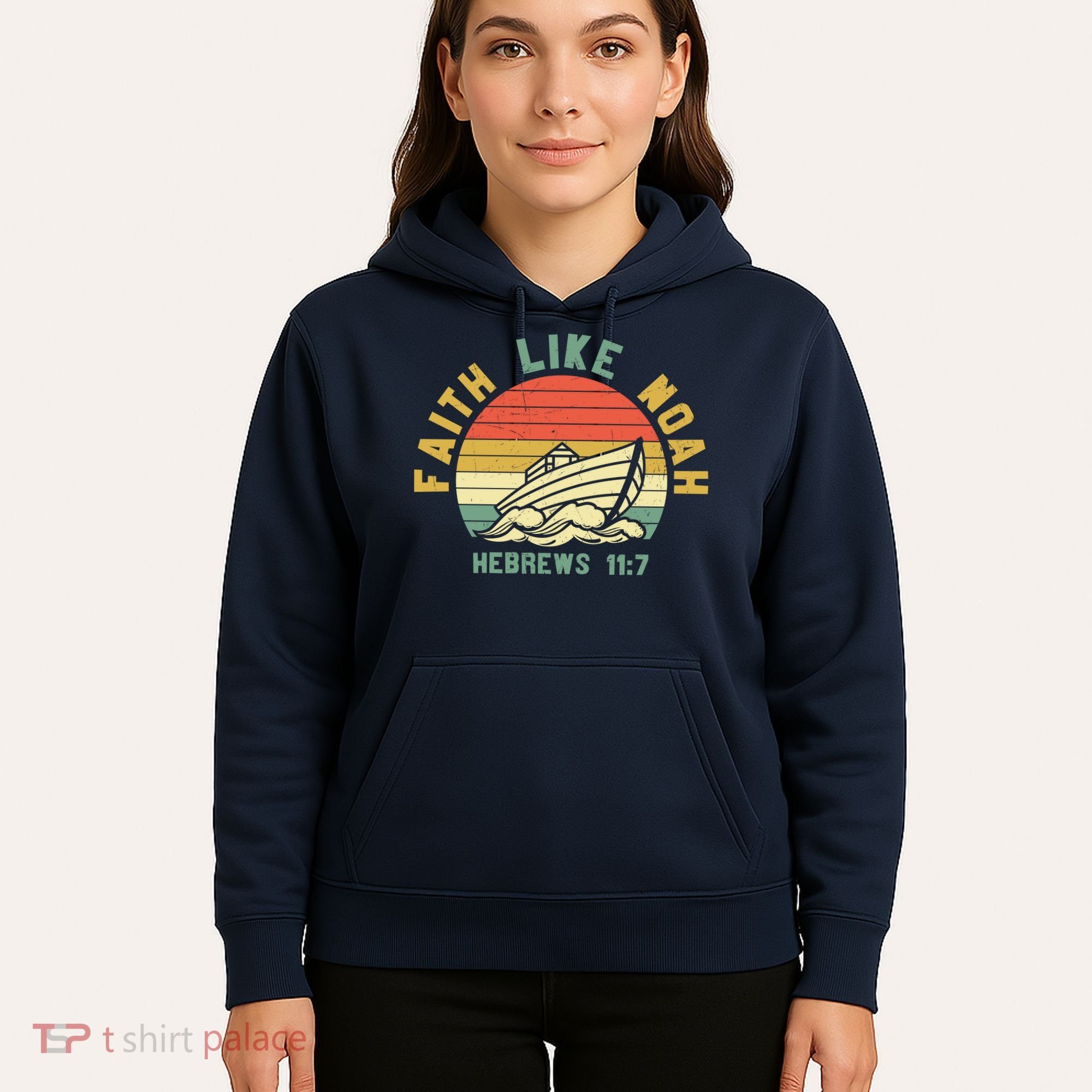 Faith Like Noah Hebrews Sunset Hoodie