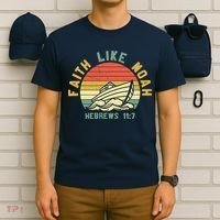 Faith Like Noah Hebrews Sunset T-Shirt thumb 6
