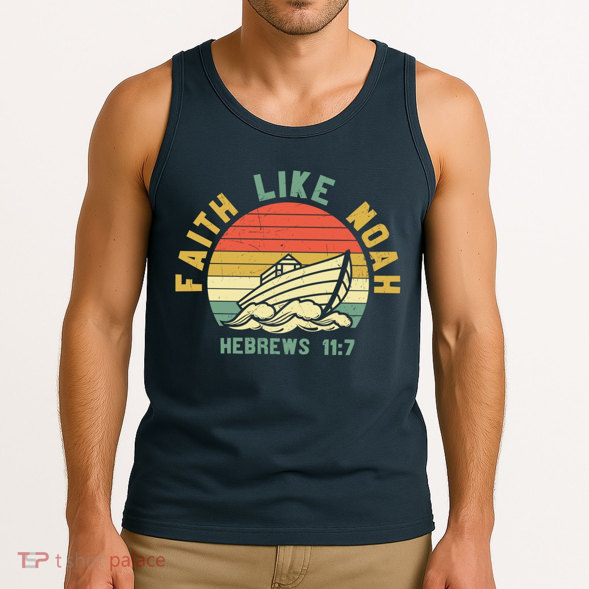 Faith Like Noah Hebrews Sunset Tank Top