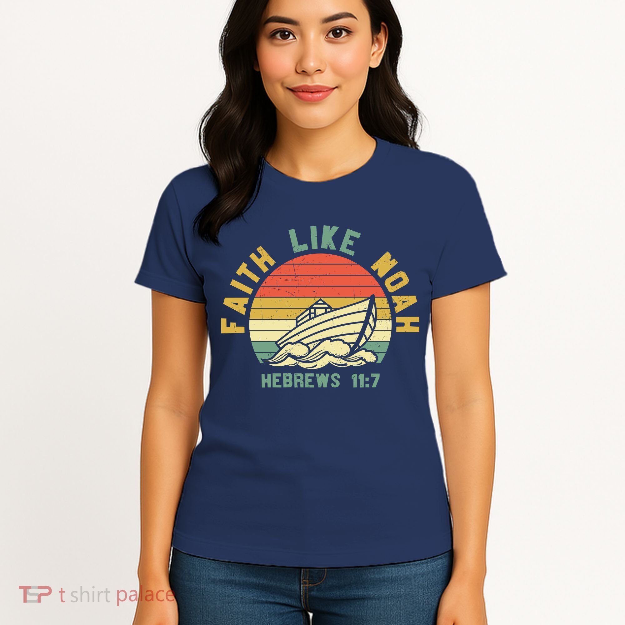 Faith Like Noah Hebrews Sunset Women's T-Shirt