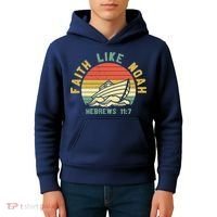 Faith Like Noah Hebrews Sunset Kids Hoodie thumb 4
