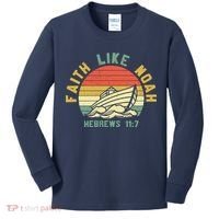 Faith Like Noah Hebrews Sunset Kids Long Sleeve Shirt thumb 0