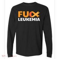 Fuck Leukemia Orange Ribbon Awareness Cancer Survivor Gift Meaningful Gift Comfort Colors Heavyweight Long Sleeve T-Shirt thumb 0