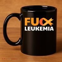 Fuck Leukemia Orange Ribbon Awareness Cancer Survivor Gift Meaningful Gift 11oz C Handle Ceramic Mug thumb 4