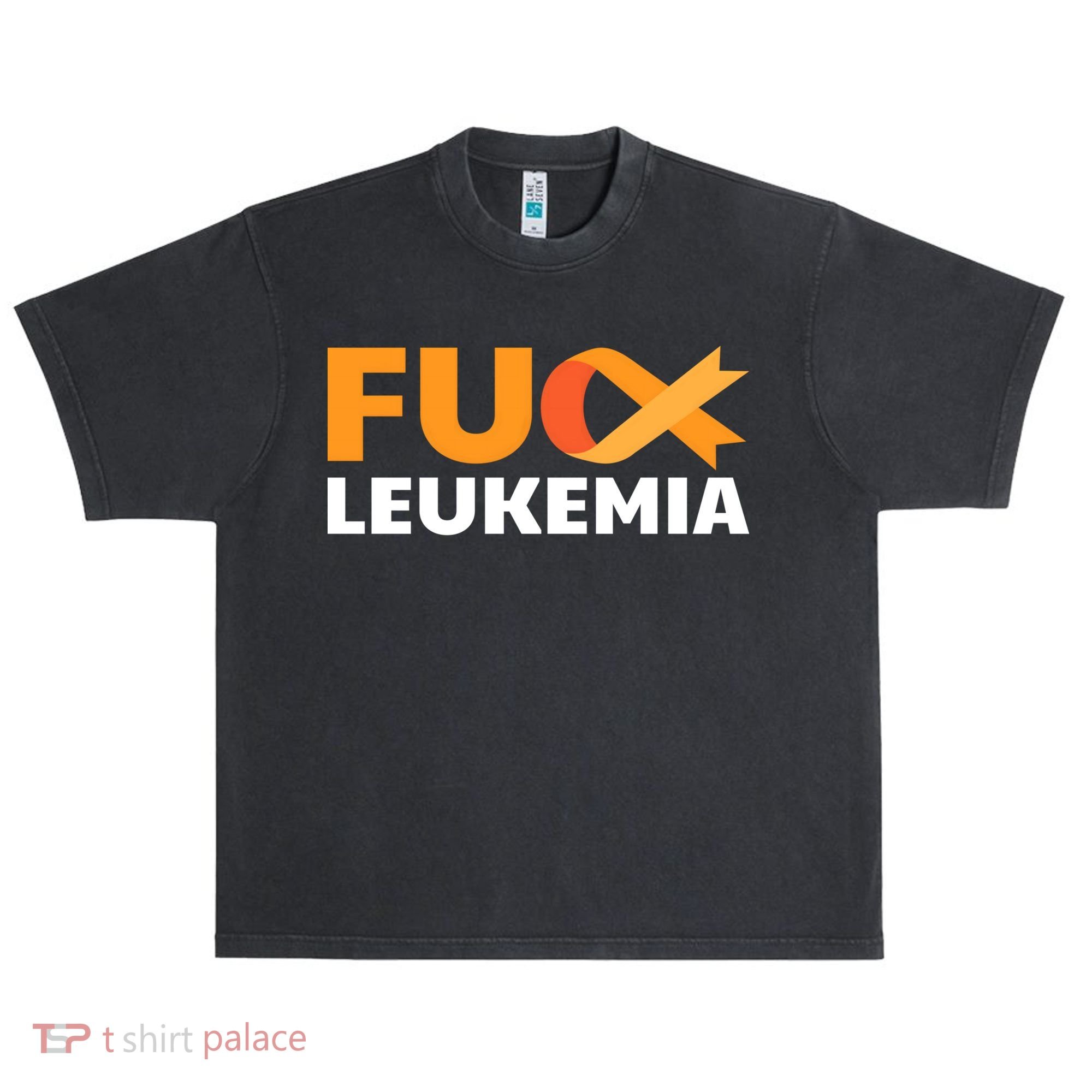 Fuck Leukemia Orange Ribbon Awareness Cancer Survivor Gift Meaningful Gift Urban Oversized Heavyweight T-Shirt