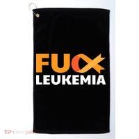 Fuck Leukemia Orange Ribbon Awareness Cancer Survivor Gift Meaningful Gift Golf Towel thumb 0