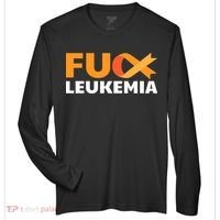 Fuck Leukemia Orange Ribbon Awareness Cancer Survivor Gift Meaningful Gift Zone Performance Long-Sleeve T-Shirt thumb 0