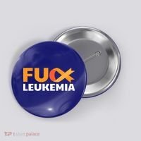 Fuck Leukemia Orange Ribbon Awareness Cancer Survivor Gift Meaningful Gift Button thumb 0