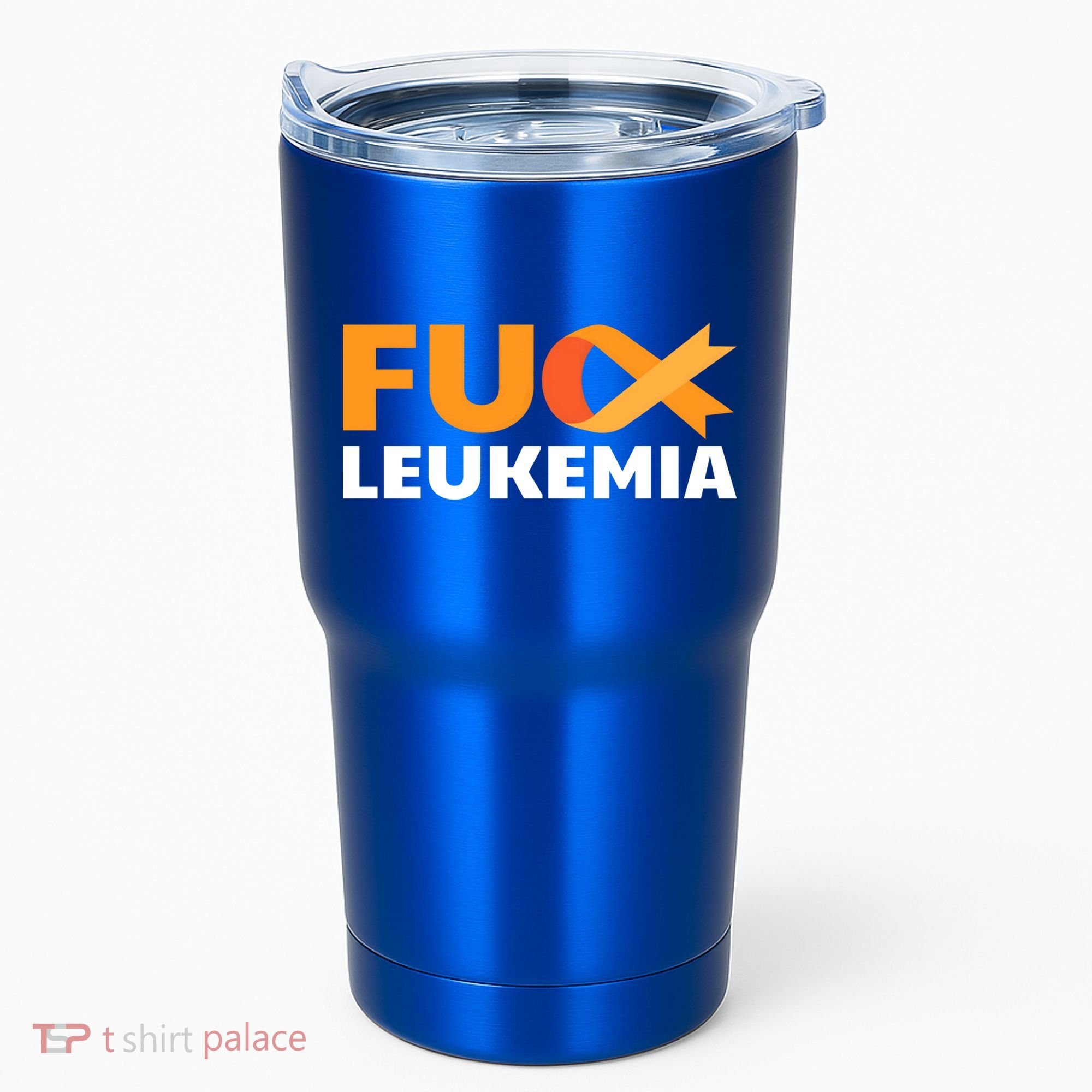 Fuck Leukemia Orange Ribbon Awareness Cancer Survivor Gift Meaningful Gift Tumbler