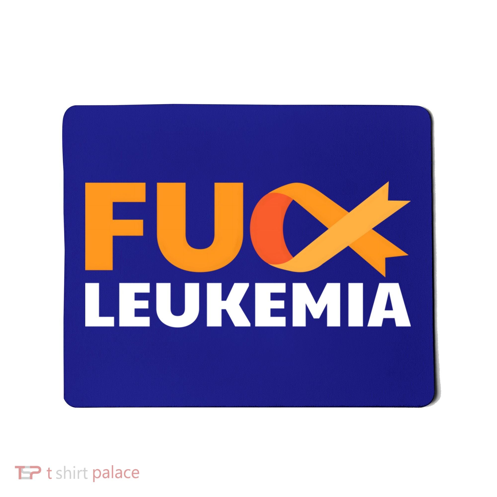 Fuck Leukemia Orange Ribbon Awareness Cancer Survivor Gift Meaningful Gift Mousepad