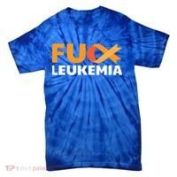 Fuck Leukemia Orange Ribbon Awareness Cancer Survivor Gift Meaningful Gift Tie-Dye T-Shirt thumb 0
