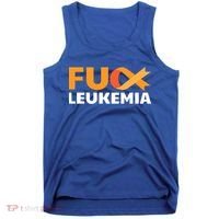 Fuck Leukemia Orange Ribbon Awareness Cancer Survivor Gift Meaningful Gift Tank Top thumb 0