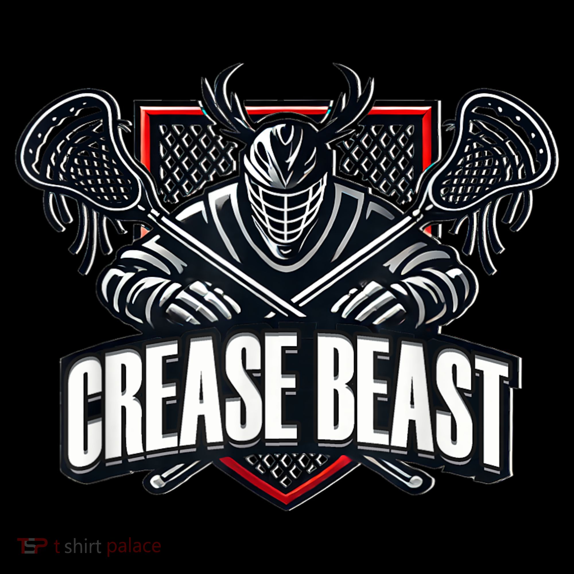 Funny Lacrosse Ops Warning Of Crease Beast LAX Goalie Stripe Pom Pom Beanie