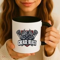 Funny Lacrosse Ops Warning Of Crease Beast LAX Goalie Coffee Mug thumb 3