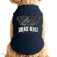 Funny Lacrosse Ops Warning Of Crease Beast LAX Goalie Doggie Tank thumb 0