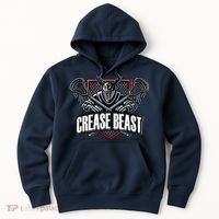 Funny Lacrosse Ops Warning Of Crease Beast LAX Goalie Hoodie thumb 0
