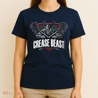 Funny Lacrosse Ops Warning Of Crease Beast LAX Goalie T-Shirt thumb 4