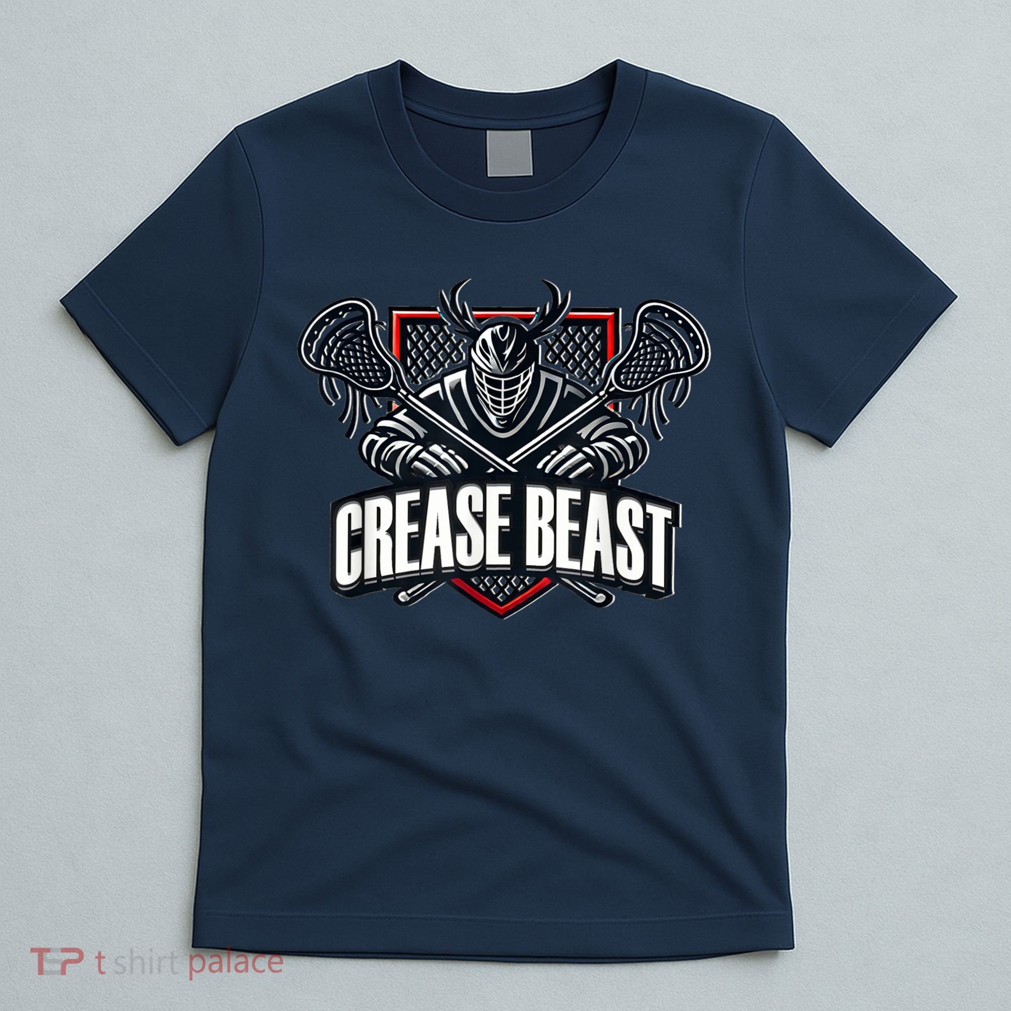 Funny Lacrosse Ops Warning Of Crease Beast LAX Goalie T-Shirt