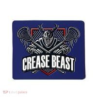 Funny Lacrosse Ops Warning Of Crease Beast LAX Goalie Mousepad thumb 0