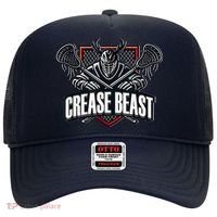 Funny Lacrosse Ops Warning Of Crease Beast LAX Goalie Hat thumb 0
