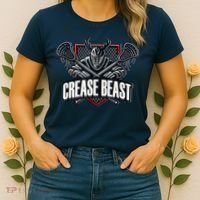 Funny Lacrosse Ops Warning Of Crease Beast LAX Goalie Women's T-Shirt thumb 2
