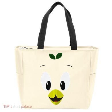 Funny Little Orange Bird Tote Bag