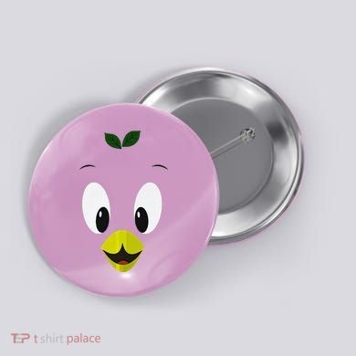 Funny Little Orange Bird Button