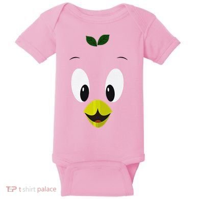 Funny Little Orange Bird Baby Bodysuit
