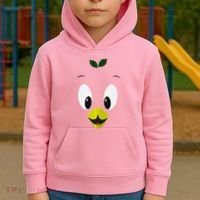Funny Little Orange Bird Kids Hoodie thumb 2