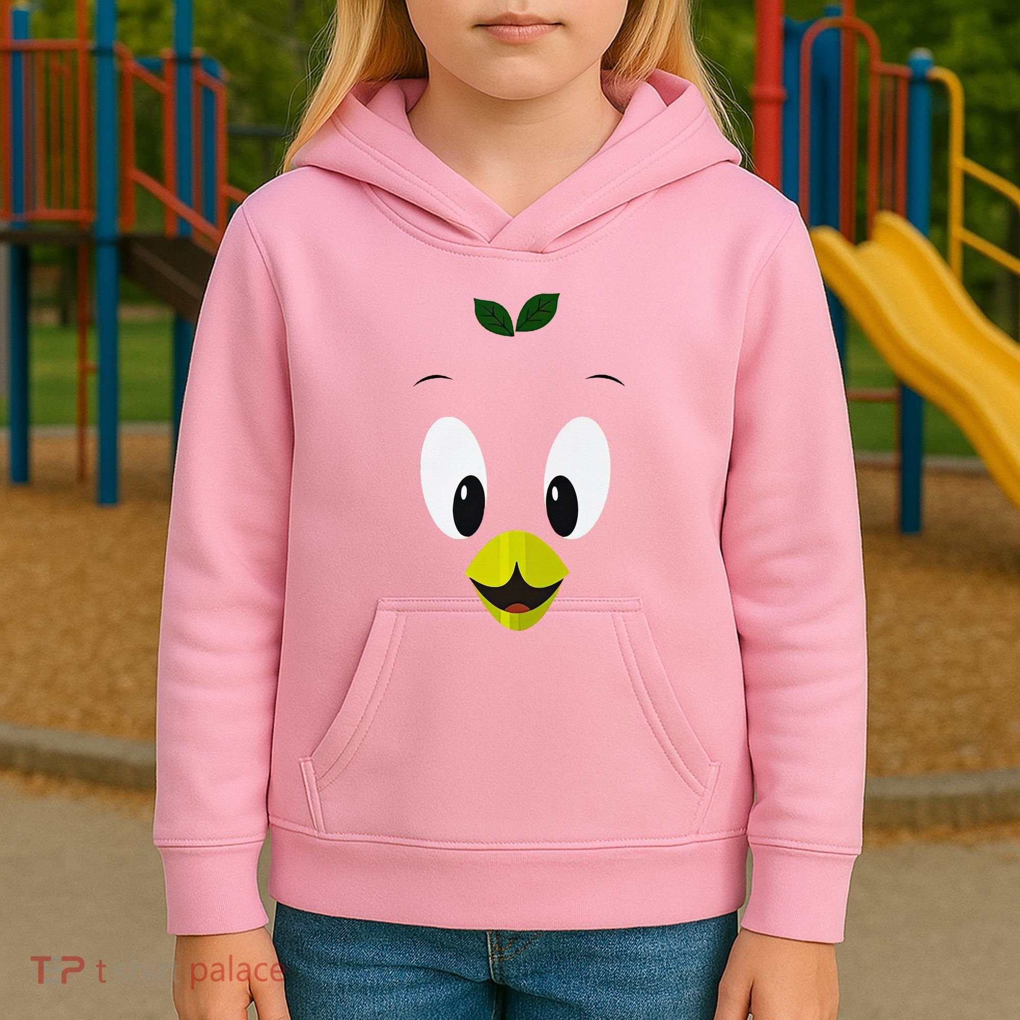 Funny Little Orange Bird Kids Hoodie