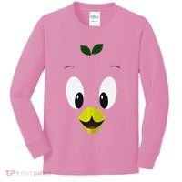 Funny Little Orange Bird Kids Long Sleeve Shirt thumb 0