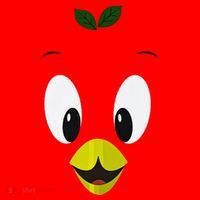 Funny Little Orange Bird Santa Hat thumb 1