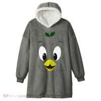 Funny Little Orange Bird Hooded Wearable Blanket thumb 0