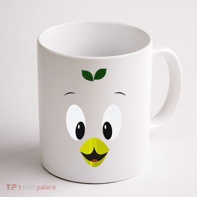 Funny Little Orange Bird Coffee Mug back