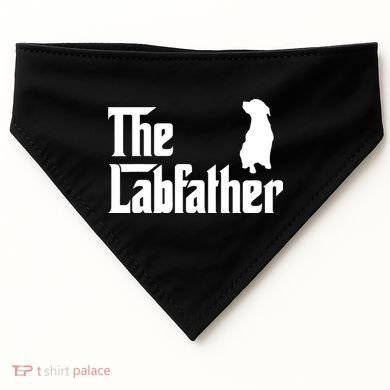 Funny Labrador Owner The Labfather Lab Father Gift USA-Made Doggie Bandana
