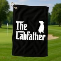 Funny Labrador Owner The Labfather Lab Father Gift Golf Towel thumb 1