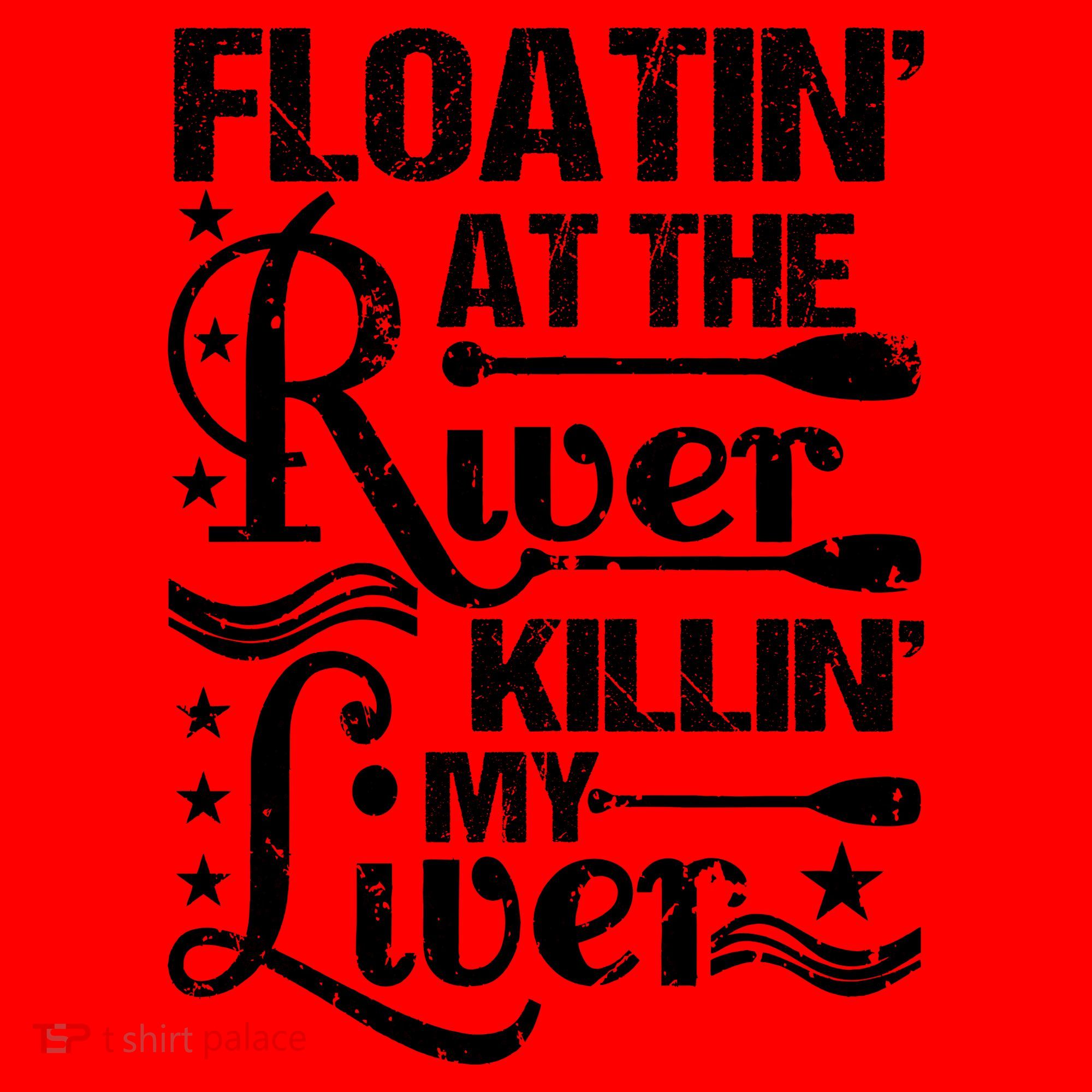 Floatin At The River Killin My Liver Santa Hat
