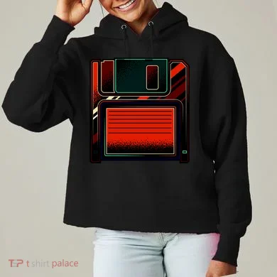 Floppy Disc Ladies Heavyweight Boxy Pullover Hoodie