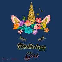 Floral Birthday Girl Unicorn Women's Hoodie thumb 2