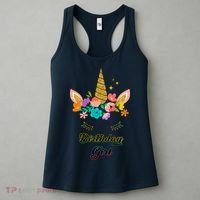 Floral Birthday Girl Unicorn Women's Tank Top thumb 3