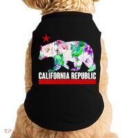 Floral California Republic Bear Tropical Bear Doggie Tank thumb 0