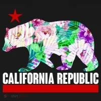 Floral California Republic Bear Tropical Bear Doggie Tank thumb 4