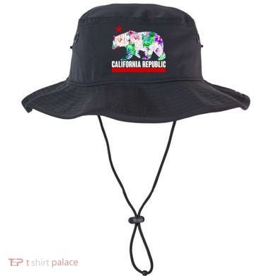 Floral California Republic Bear Tropical Bear Bucket Hat