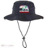 Floral California Republic Bear Tropical Bear Bucket Hat thumb 0