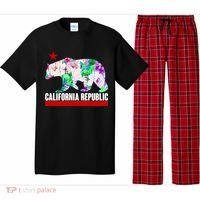 Floral California Republic Bear Tropical Bear Pajama Set thumb 0