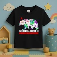 Floral California Republic Bear Tropical Bear Toddler T-Shirt thumb 3