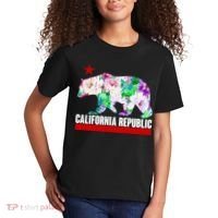 Floral California Republic Bear Tropical Bear Kids T-Shirt thumb 2