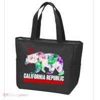 Floral California Republic Bear Tropical Bear Tote Bag thumb 3