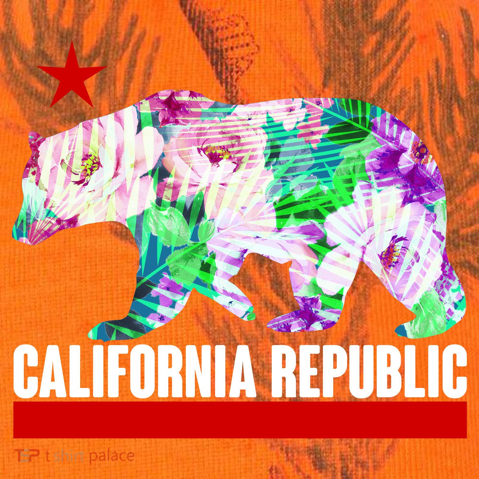 Floral California Republic Bear Tropical Bear Kati Licensed 12" Camo Cuffed Beanie